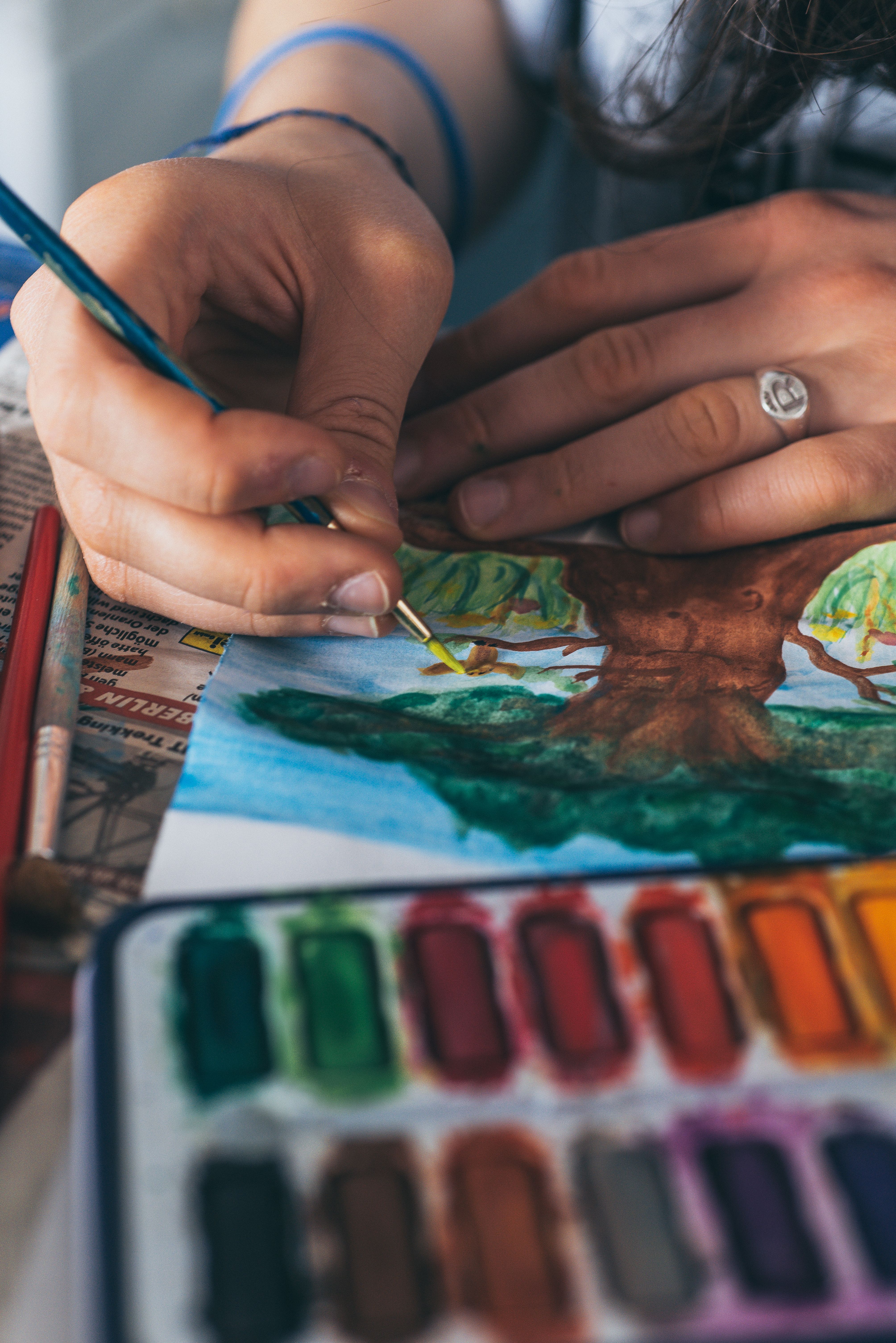 Acrylic painting workshop at SparkPreneurs