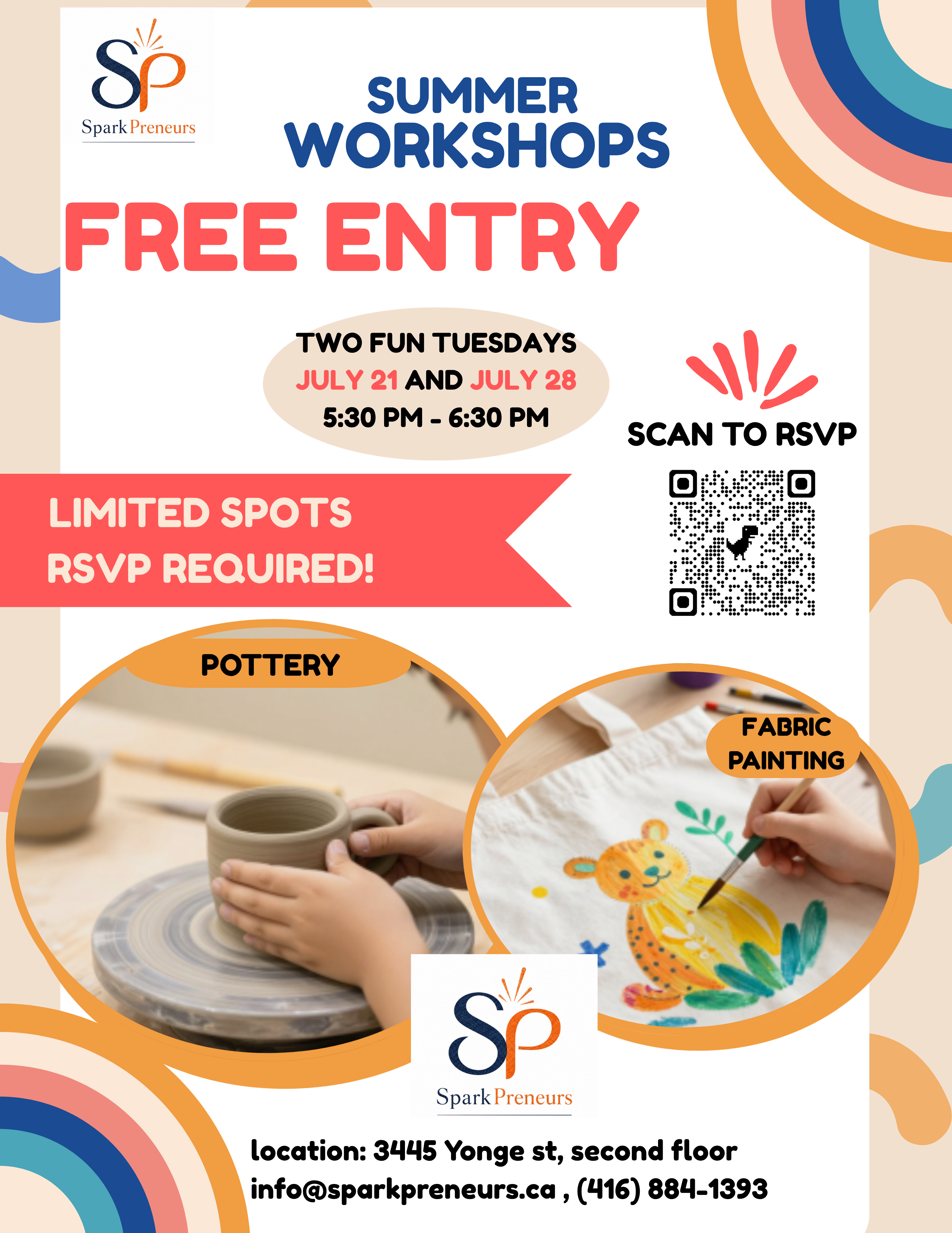 SparkPreneurs kids workshop flyer